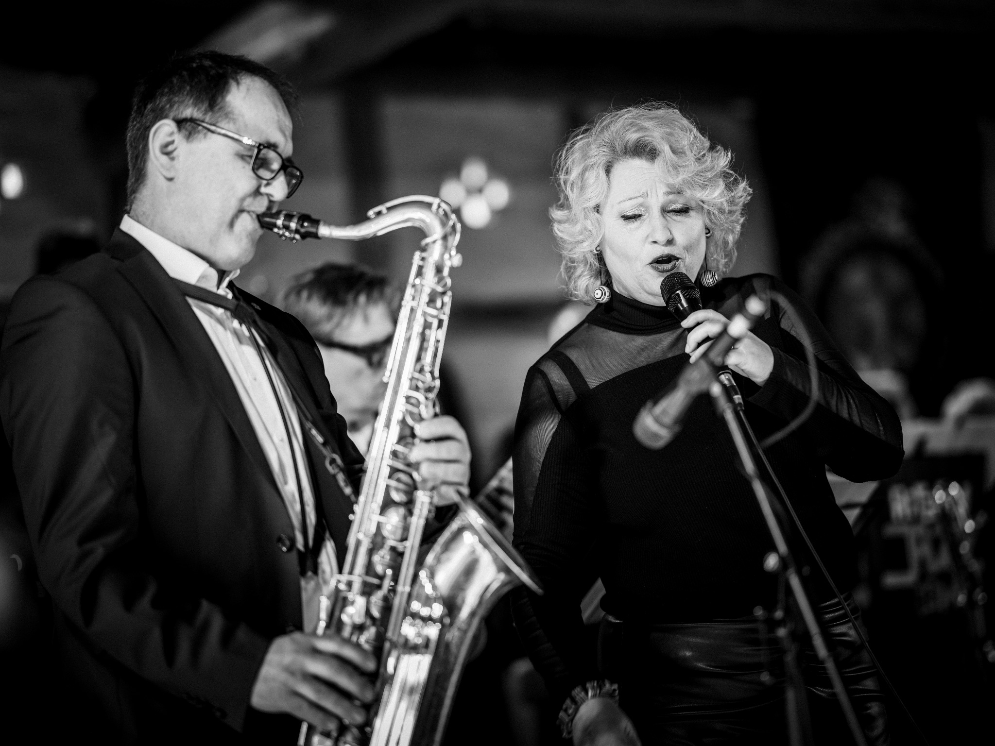 Sängerin im Konzert
